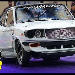 Mazda RX-3 rotary 13B & 20B drag - YouTube
