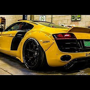 Audi R8 with Liberty Walk WideBody Kit  look Good ?