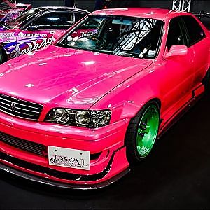 (4K)GARAGE DUAL TOYOTA 100 CHASER modified ガレージデュアル100系チェイサーカスタム - 名古屋オートトレンド2018