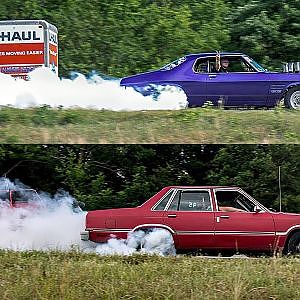 Trailer Burnouts, Rainy RACE CAR Road Trip & Carnage!