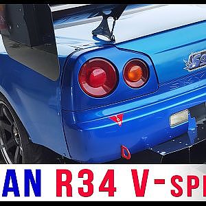 Nissan Skyline R34 GT-R V-spec time attack - YouTube