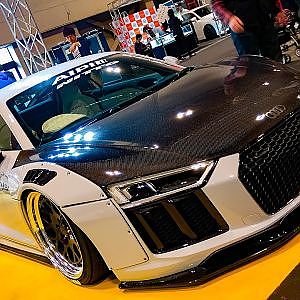 (HD)ALPIL AUDI R8 RSR version full bodykit アウディA8・RSRカスタム - 名古屋オートトレンド2017