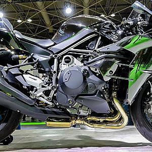 (4K)KAWASAKI NINJA H2 2017 カワサキ・ニンジャH2 2017年モデル - 大阪モーターサイクルショー2017